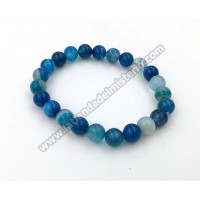 Pulsera de ágata azul 8 mm